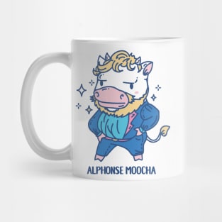 Alphonse Moocha funny Artist Animal pun with punny quote Mug